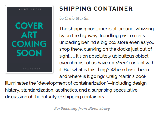 Object Lessons: Shipping Container